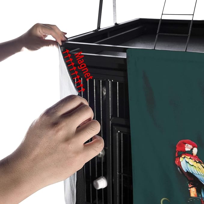 Colorday Good Night Bird Cage Cover for Large Bird Cage with Play Top (Patented), Green 68"