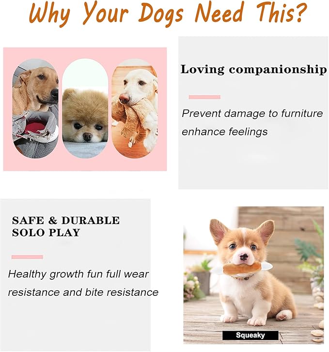 3PCS Natural Cotton Rope Toys for Small Dogs and Puppies, Dog Dental Care Chew Toys for Teething,Anxiety Relief, Helps Clean Teeth & Prevent Furniture Destruction(Chicken Leg Set)