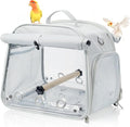 Small Bird Carrier Bag, Portable Travel Parrot Parakeet Carrier Cage with Perch and Easy Clean Tray, Lightweight Bird Backpack for Vet Visit Shopping and Outdoor Adventure