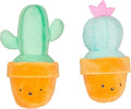 Pearhead Prickly Plants Cat Toy Set, Cute Catnip Toys, Plush Cactus Interactive Chew Toys, Pet Owner Must Have Catnip Toys, Set of 2 Plush Toys