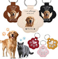 Custom Leather Pet Fur Keychain – Personalized Memorial Keepsake Keyring for Friend, Dog Cat Hair Sympathy Gifts﻿