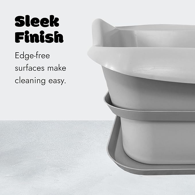 Mr Catman Wood & Pine Pellet Cat Sifting Litter Box Kitty Litter System, Sifter Pan & Extra-Large 7-Day Waste Storage Tray - Less Tracking, Easy Clean, Non-Stick, Odor Control, Anti-Leakage