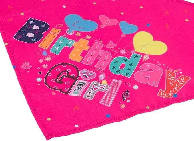 PTDECOR Dog Birthday Party Supplies, Girl Dog Birthday Hat with Numbers Pet Puppy Bandanas Hat Bow Set for Small Medium Large Dogs Pets (Pink)