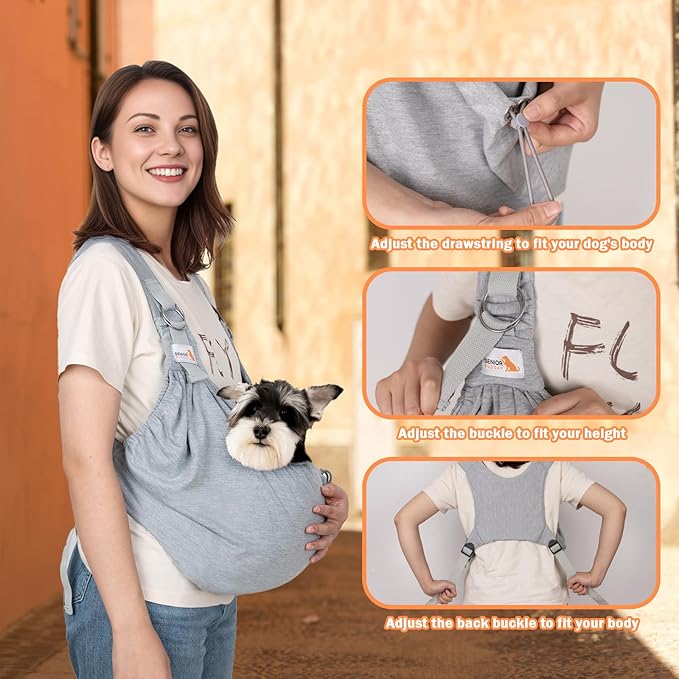 Dog Sling Carriers for Small Dogs,Carrier Sling for Cats and Pupp, Carrying Wrap Front Backpack Cat Sling,Adjustable Chest Pet Sling