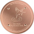 1 Pcs Copper Disc for Bird Bath | 99.99% Pure Copper Plate & Birdbath Disk | 0.6mm Thick Reinforced Design | Maintains Clean Water Naturally | Fits All Birdbath Bowls Year-Round (Bird Style 3)
