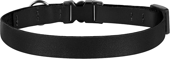 Breakaway Cat Collar with Bell - Leather Adjustable Kitten Collars with Safety Quick Release Buckle - Soft Small Pet Collars for Girl & Boy Cats
