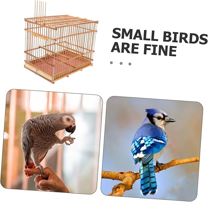 Lightweight Bird Cage Portable Woven Bird Carrier for Small Birds Stylish Outdoor Travel Accessory for Budgies Parakeets and More Durable Design for Everyday Use