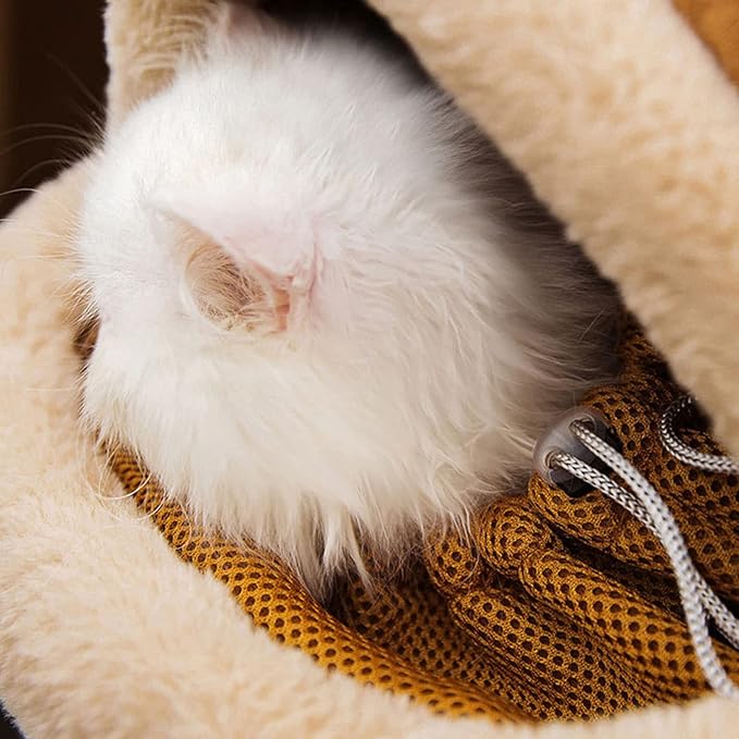 Pet Carrier Backpack Warm Travel Bag for Cat Dog Portable Small Animal Cage Outgoing Plush Bag Cat Winter Travel Bag