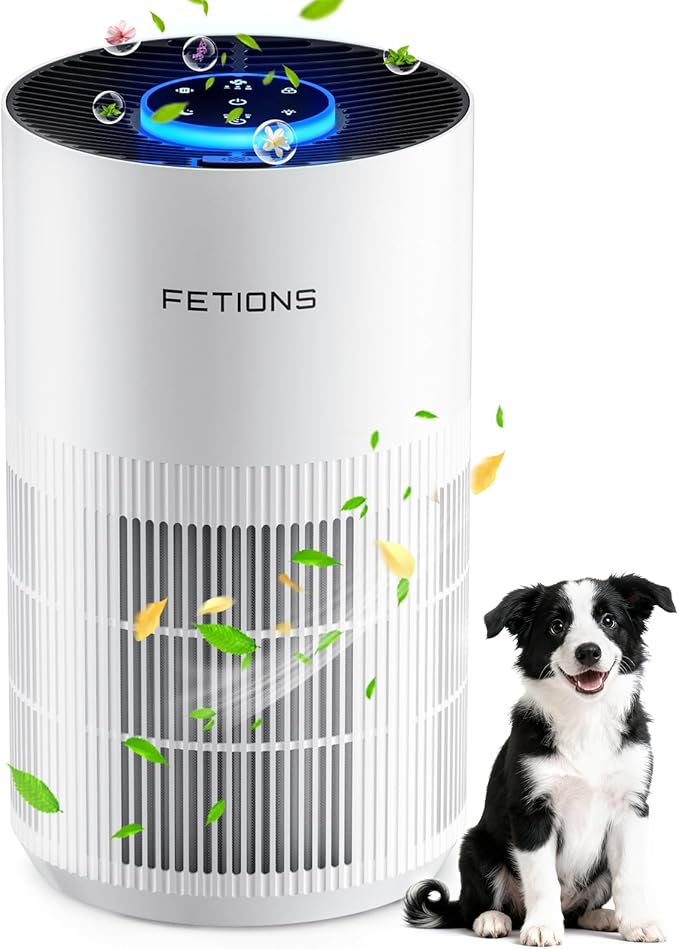 Air Purifiers for Bedroom Home up to 1200Ft², Small Air Purifier for Bedroom, H14 HEPA Air Purifiers for Home Pets,with Sleep Mode, 3 Speeds, Timer, Aroma Function