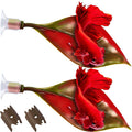 WILLBOND 2 Pcs Red Silicone Betta Fish Bed Leaf Hammock Betta Fish Tank Accessories Decorations for Aquarium Ornaments, Practical Resting Spot, No Bpa, Comfortable and Safe