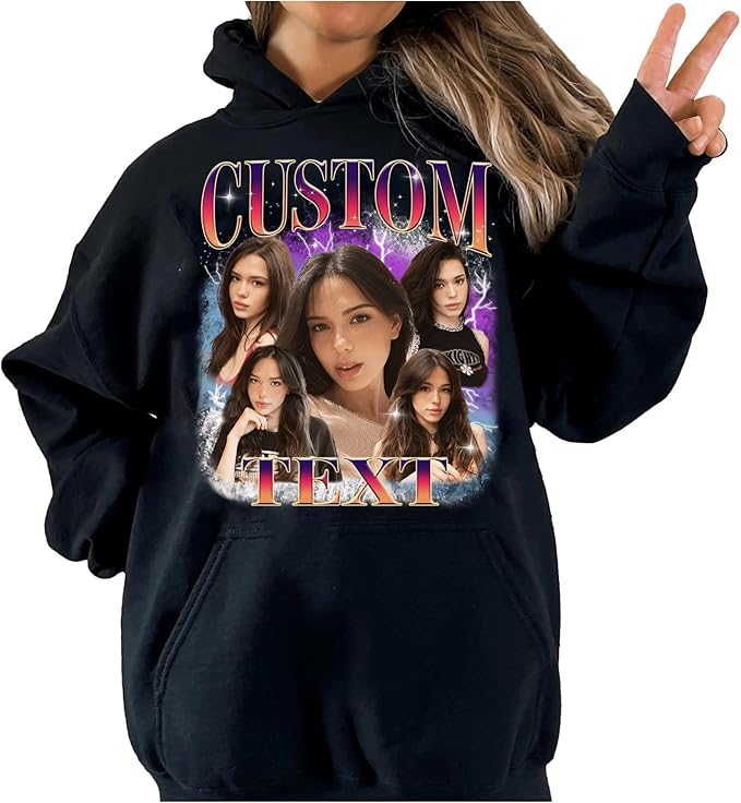 NAZENTI Custom Bootleg Rap Tee, Custom T-Shirts with Picture, Retro Custom Bootleg, Valentine's Gifts for Him Her