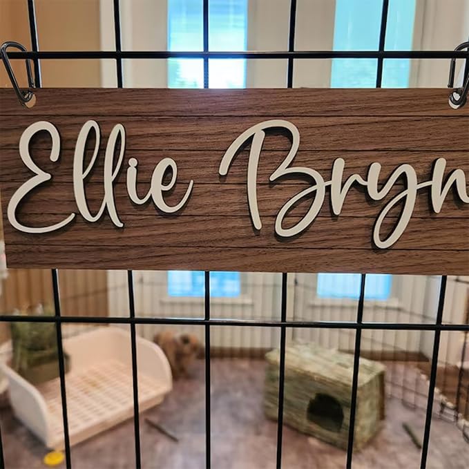 Personalized Dog Crate Sign Custom Dog Kennel Accessories Name Plate Doghouse Sign Decor Gift for Dog Lover