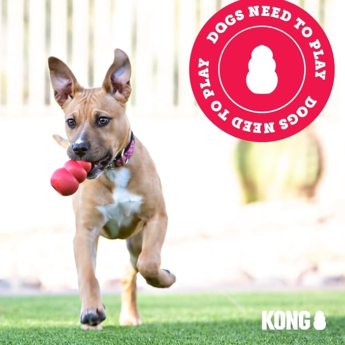 KONG Puppy - Natural Teething Rubber Chew Toy for Dogs - Stuffable Dog Toy for Extended Playtime - Chew & Fetch Toy for Puppies - for XS Puppies - Pink