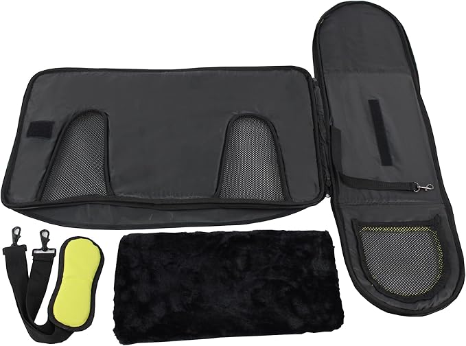 EliteField Deluxe Soft Pet Carrier (3 Year Warranty, Airline Approved), Multiple Sizes and Colors Available (18" L x 10" W x 11" H, Black+Lemon Green)