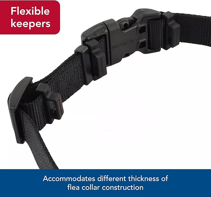 Coastal Pet SecureAway Collar Protector for Flea Collars - Adjustable pet Accessory - Protective Flea Collar for Dogs & Puppy - Multi Bones, 1" x 14-20"