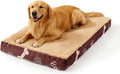 Waterproof Orthopedic Dog Bed for Extra Large Dogs 41x27x4 Inch - Egg Crate Foam Pet Crate Bed with Removable Washable Cover, Plush Top Anti-Slip Bed Mat, Chocolate