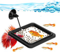 Fish Feeding Ring Aquarium Square Floating Food Feeder Circle with Strong Suction Cup Fish Tank Feeding Ring for Betta Goldfish Guppy