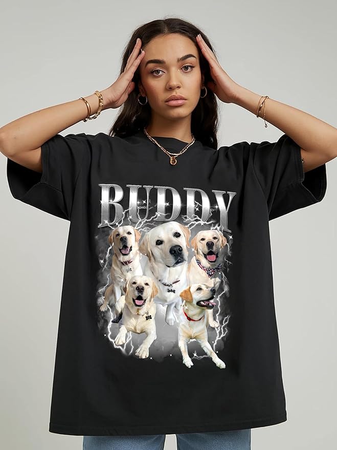 Custom Bootleg Rap Tee, Personalized Girlfriend Vintage Graphic T-Shirt, Photo Shirt, Valentine Birthday Gifts