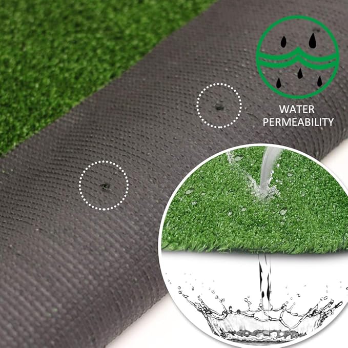 Petgrow Synthetic Artificial Grass Turf 3FTX10FT for Indoor Outdoor Dog Synthetic Grass Mat, Party Wedding Christmas Balcony Garden Astro Turf Rug,Drainage Holes Faux Fake Grass Rug Carpet for Pets