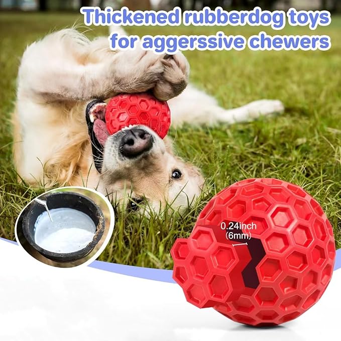 Interactive Squeaky Dog Balls Puppy Toys, Dog Toys for Small Dogs, Puppy Chew Toys for Teething and Relax, Dog Chew Toy Balls Small Dog Toys for Small Breed, Outdoor Dog Toys