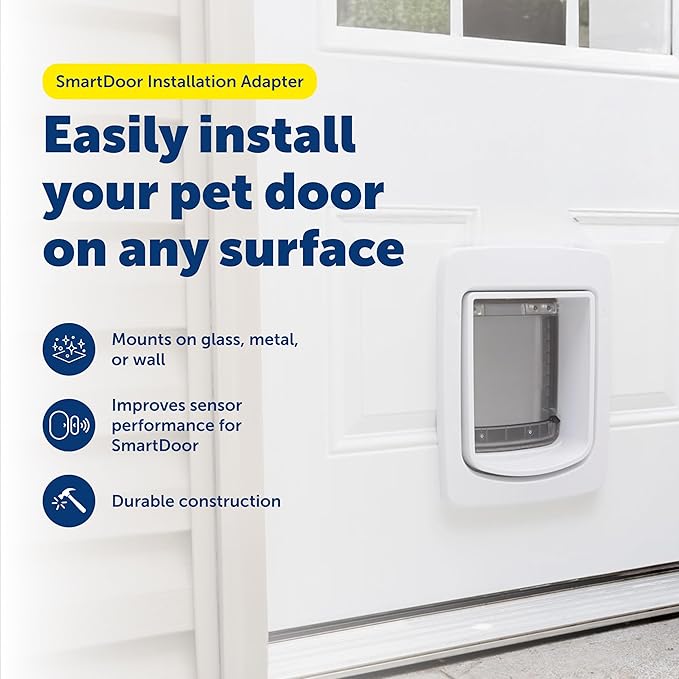 PetSafe SmartDoor Connected Pet Door Installation Adaptor - Allows for Installation in Metal, Glass & Walls - Minimizes Signal Interference - Weather-Resistant - Medium