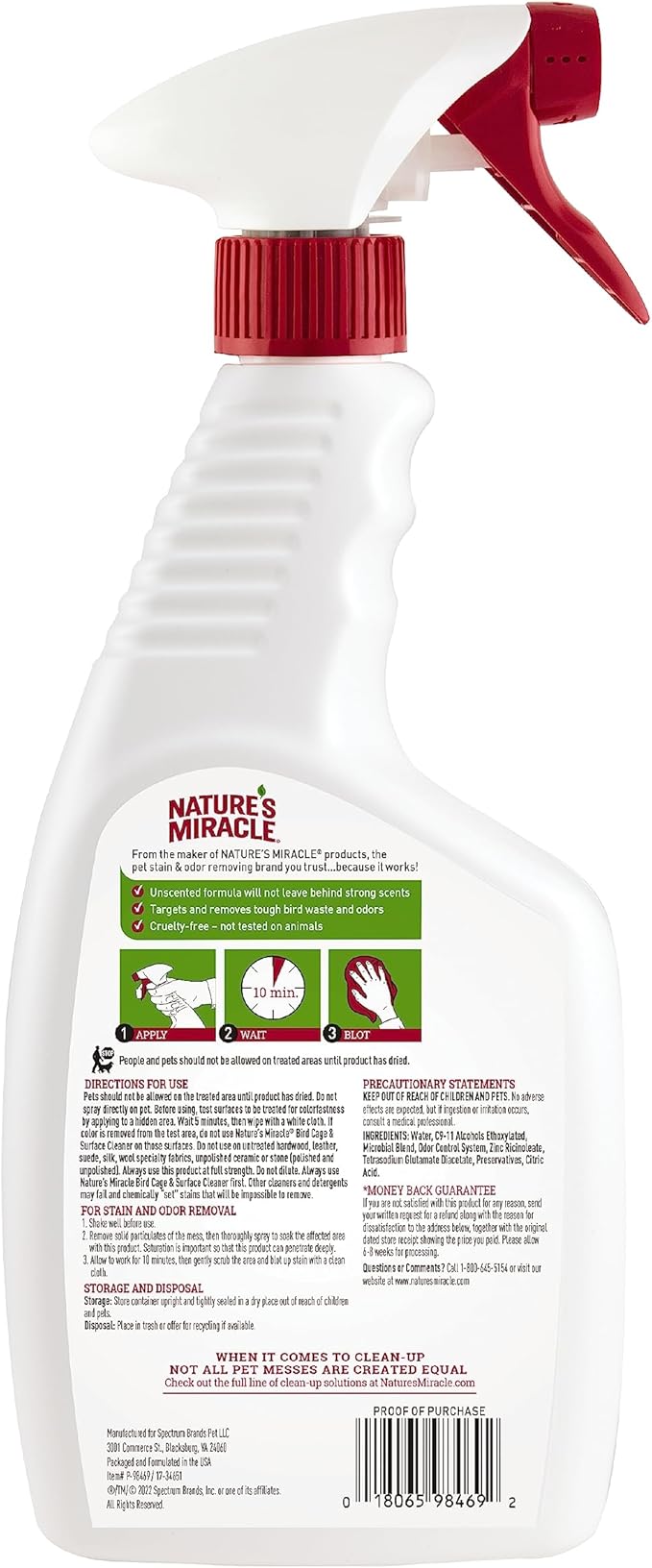 Nature's Miracle Bird Cage & Surface Cleaner,(Pack of 2)