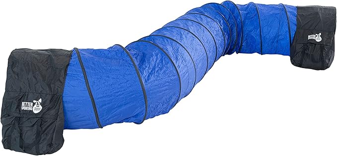 Better Sporting Dogs 16 Foot Dog Agility Tunnel with Sandbags | Dog Agility Equipment | Dog Agility Training
