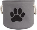 Bone Dry Pet Storage Collection Collapsible Bin, Small Round, Gray