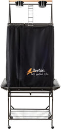 Bird Cage Cover(Black) Good Night Birdcage Cover Black-Out Birdcage Cover Durable Breathable Washable Material… (68 inch)