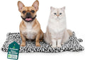 Furhaven ThermaNAP Self-Warming Cat Bed for Indoor Cats & Small Dogs, Washable & Reflects Body Heat - Quilted Faux Fur Reflective Bed Mat - Snow Leopard, Small