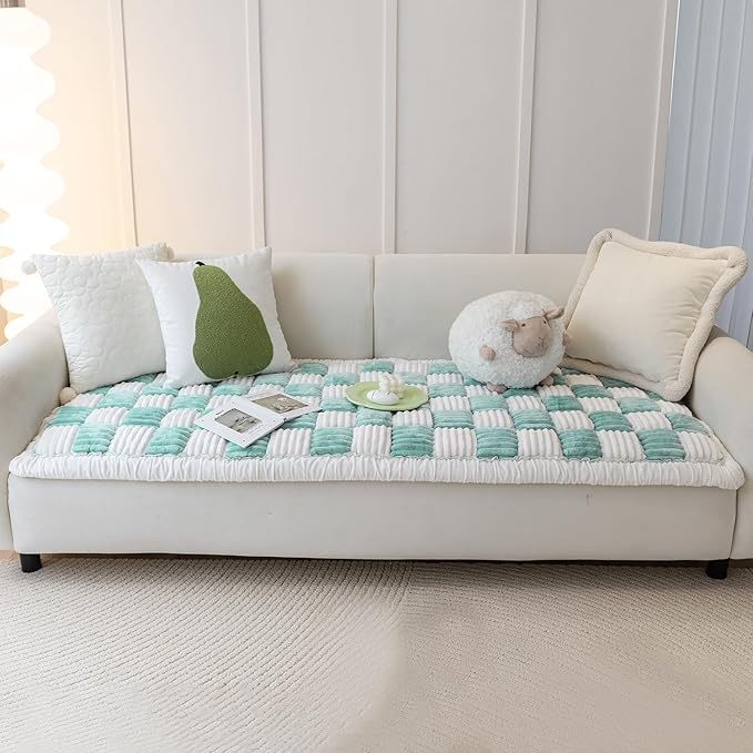 Pet Couch Cover for Sofa, Dog Cover for Couch, Washable Pet Couch Covers for Large Dogs, Anti-Slip Dog Bed Mat for Couch (Sky-Blue, 27x82inch)