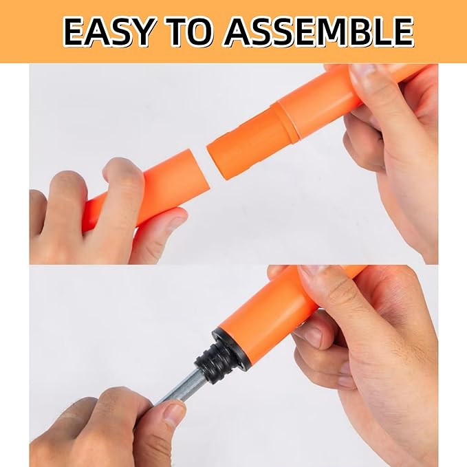 6 Pcs Soccer Agility Poles for Training, 5 FT Adjustable Speed and Agility Training Equipment for Football/Basketball/Horse/Dog Practice, Soccer Sticks with Steel Ground Nails Outdoors