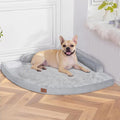 Dog Bed Medium Sized Dogs - Orthopedic Egg-Crate Memory Foam with Removable Washable Cover, Waterproof Pet Bed Couch with Non-Slip Bottom for Large Dog, Grey