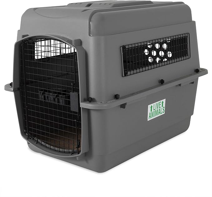 Petmate Sky Kennel - For Air and Travel, Airline Compliant Dog Crate for Pets 30-50 lbs, Heavy Duty Dog Kennel, Made in the USA- 32 Inches