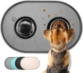 Dog Food Mat,1/2 Inch Raised Edges Cat Feeding Mat for Spill Containment,BPA-Free Silicone Pet Food Mats for Floor Waterproof,Rubber Dog Placemats for Food and Water Bowls(Grey,24"x16")