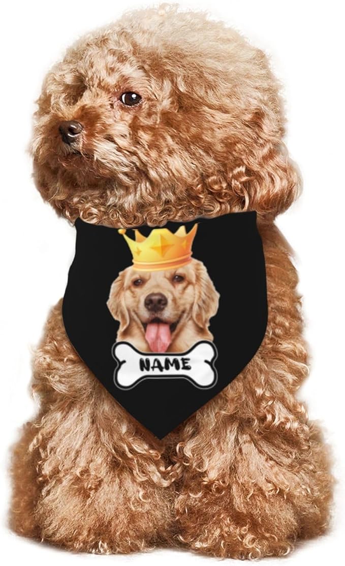 Custom Dog Bandana for Cat Dog Pet Add Your Design Personalized Neckwear Bandanas with Your Text Logo Image Customized Pet Scarf Funny Gifts Style 03