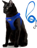 PetiFine Cat Harness and Leash Set,Escape Proof Kitten Harness Reflective,Soft Lightweight Puppy Harness for Walking and Travelling(XXS, Baby Blue)
