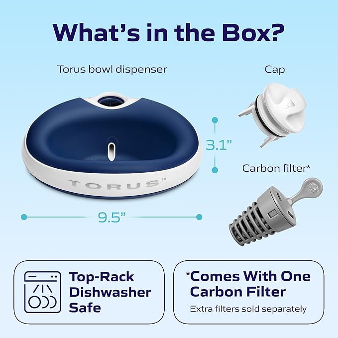 Filtered Portable Dog Water Dispenser [Upgraded 2026], 1L / 34oz, Automatic Pet Water Dispenser, No Spill, Noise-Free Dog Water Bowl Dispenser, No Power, Ideal for Small Pets