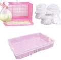 BNOSDM 100 PCS Disposable Rabbit Cage Liner Plastic Guinea Pig Cage Bedding Hamster Litter Pan Bags Universal Toilet Film for Bunny Chinchilla Ferret Hedgehog Small Animals (47")
