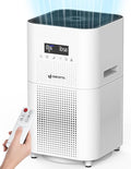 DAYETTE Air Purifiers for Home Large Room up to 3000 Sq Ft, CADR Upgrade to 500 m³/h H14 Ture Hepa Air Filter, Air Purifier with Air Quality Monitor, 22dB Sleep Mode for Bedroom, Living Room, White