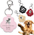 Eunigem Personalized Pet Memorial Gifts for Dogs Cats-Custom Dog Hair Keychain Paw Keychains for Dog Fur-Shaped Leather Keychain,Remembrance Accessory Pet Hair Keepsake for Bag or Key (Color-9)
