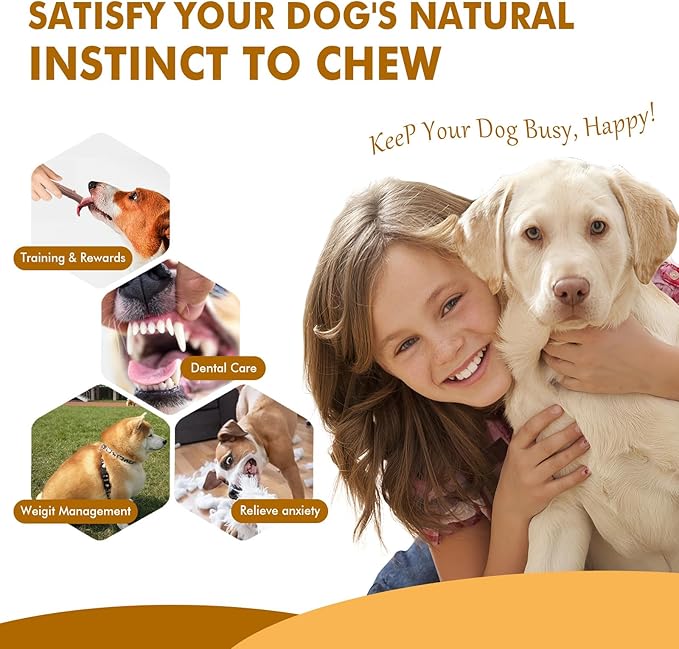 4 Pack Durable Dog Chew Toys for Aggressive Chewers-Puppy Teething Toys, Long-Lasting Dog Bones for Small & Medium Breeds-Indestructible Chew Toys for Dogs to Keep Them Busy & Support Dental Health