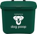 Small Hanging Wastebasket for Dog Poop in Green (Holds 7-14 Bags)