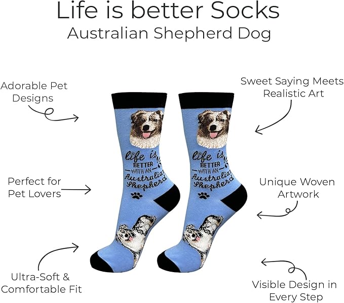 E&S Pets Pet Lover Socks - Dog & Cat Socks - Unisex Novelty Gifts