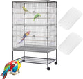 Bird Cage Seed Catcher,Large Birdcage Net Cover,Bird Cage Accessories for Parrot Parakeet Cockatiels Conures Macaw African Round Square Cages(118 * 31inch)