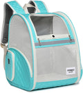 Cat Backpack Carrier for Small Dogs and Medium cat Puppy Kitten Bunny Pet Carrier Backpack Collapsible with Fully Ventilated Mesh with Safety Leash (LightGreen, 12.9" L x 10.62" W x 15.5" H - M)