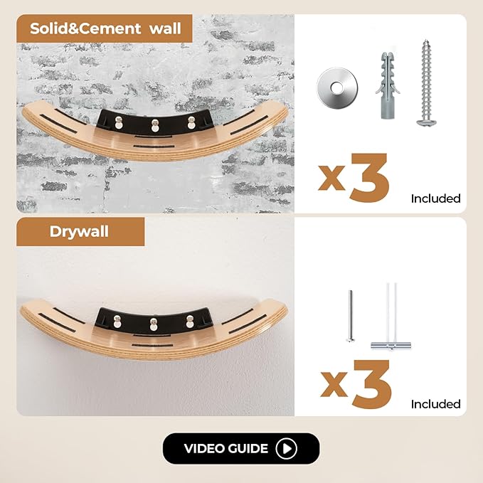 Cat Wall Shelves for Cat Wall Steps, Perch, Ladder, Wooden Floating Modern Mounted Space Saving Furniture with Scratching Cushion Removal Cover for Climbing, Jumping and Sleeping (Perch)