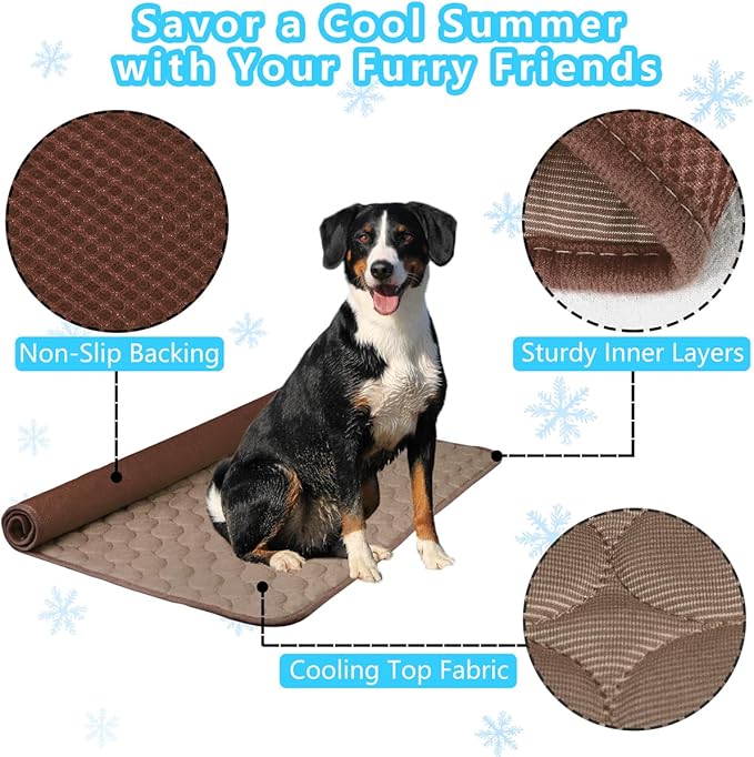 Dog Cooling Mat for Dogs, Pet Cooling Pad Bed for Dog Easy Washable for All Types of Pets and Perfect for Both Indoor and Outdoor Use, Including Car Seats 40" x 28"