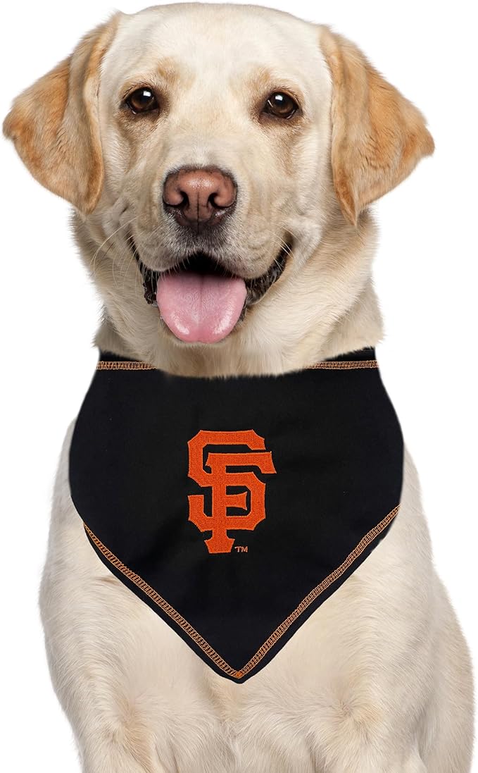 Pets First MLB SAN Francisco Giants TIE Bandana, Large/X-Large. Dog Bandana Scarf Bib for Pet Cat Dog. The Ultimate Game-Day, Party Bandanna, Birthday Event