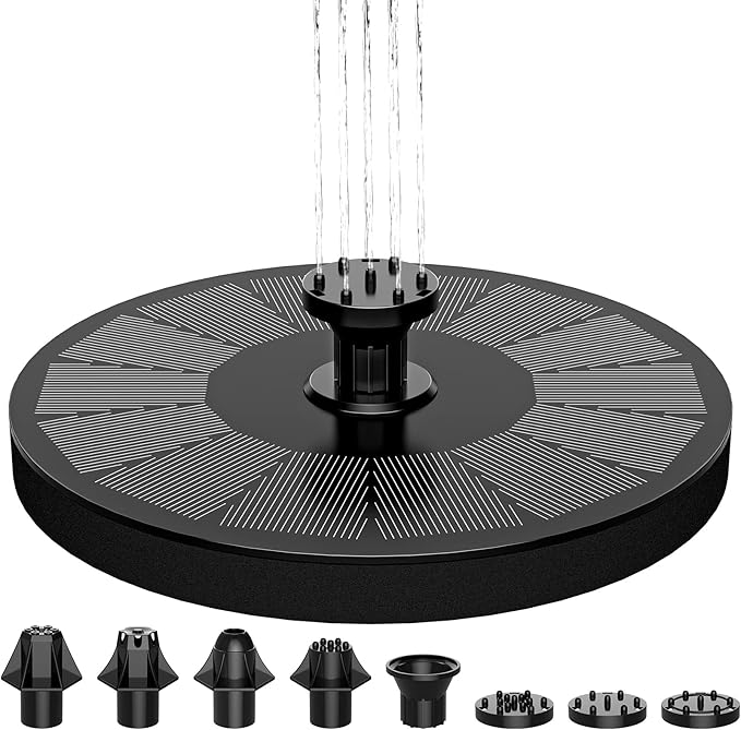 Solar Fountain, Floating Solar Powered Water Fountain Pump for Bird Bath, Garden, Pond, Pool, Outdoor Solar Founatin (2.5W)